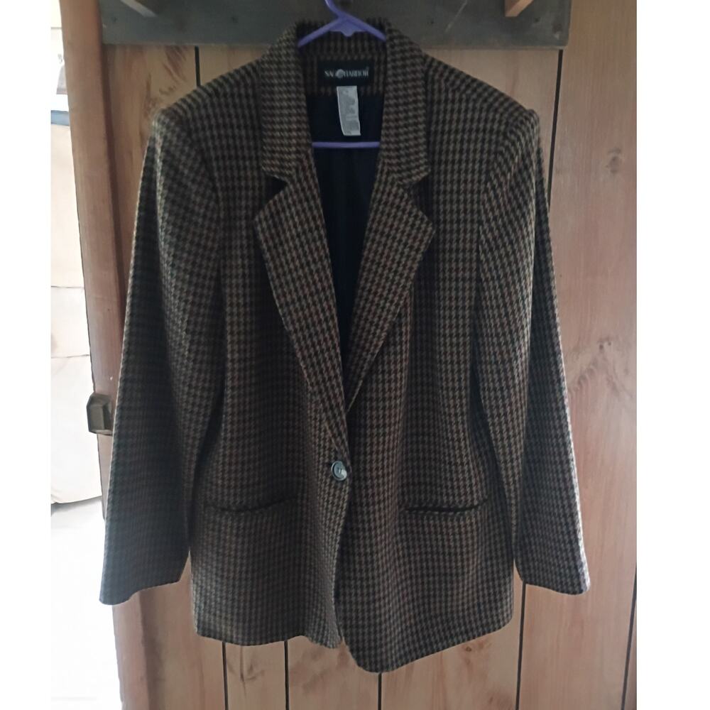 Plus Size Tweed Plaid Blazer Coat Wool Blend Academia Quietlux Grandmacore 16